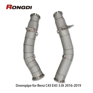 ท่อระบายความร้อนท่อไอเสียสำเร็จรูปสำหรับ C43 Mercedes-Benz E43 M276 3.0T 2016-2019 304SS ท่อตรง - Product Image 1