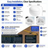 Ensemble de bidet intelligent portable carré de haute qualité avec commande à distance pour usage commercial et résidentiel, à commande au pied, en céramique, ouverture/fermeture