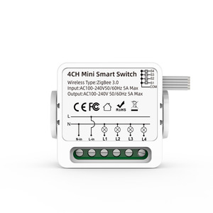 Relé inteligente de 4 canales, módulo de interruptor WiFi cuádruple, funciona con <span class=keywords><strong>Alexa</strong></span> y Google Home, no requiere concentrador, alta potencia - Product Image 1