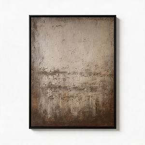 <span class=keywords><strong>Art</strong></span> mural abstrait moderne Wabi Sabi, peinture sur toile texturée marron beige sans cadre pour la décoration du salon - Product Image 2