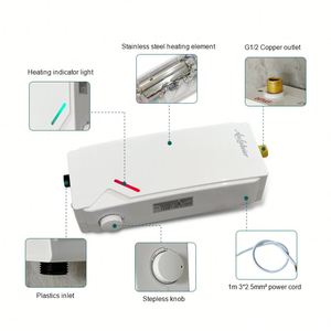 5.5kw 220V Baño Sistema de agua caliente inteligente portátil Ducha Calentador de agua eléctrico instantáneo de acero inoxidable - Product Image 5