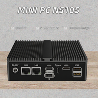Mini PC Intel N5105 Quad Core DDR4 5 Port LAN D-sub DB9 Soft Router Sistem Keamanan Siber Firewall Sistem Komputasi Terintegrasi