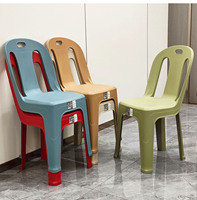 Chaise de jardin en plastique blanc pas cher, sans accoudoirs, empilable, chaise de salle à manger en plastique pour restaurant, cuisine, parc