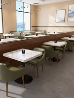 Canapés de restaurant modernes et minimalistes sur mesure, tables à manger en marbre, tables en bois massif pour café, salon de thé, hôtel