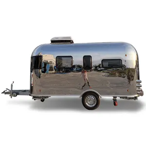 Airstream 모바일 캠핑 캐러밴 판매/304 스테인레스 스틸 럭셔리 여행 모바일 주방 음식 트럭 캠핑카 rv