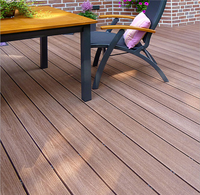 Terrasse en composite bois-plastique WPC, terrasse extérieure imperméable, antidérapante, résistante aux UV, grain de bois 3D, creuse, pour jardin, piscine