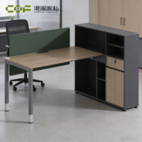 Bureau de travail modulaire pour ordinateur 3 places avec montage facile, design moderne, mobilier de bureau