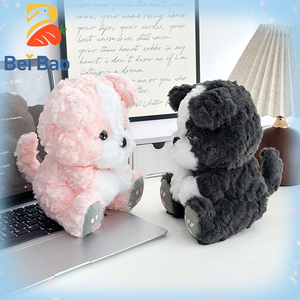 EN STOCK – Fabricant de peluches – Jouet en peluche bouledogue français Kawaii – Chiot réaliste en fourrure bouclée – Peluche chien réaliste pour enfants - Product Image 2