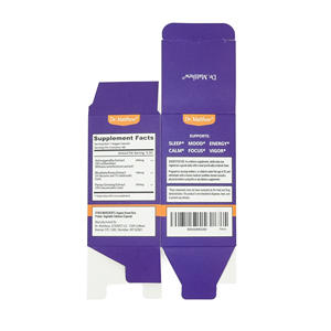 Boîte d'emballage en carton pliable personnalisée, emballage en papier <span class=keywords><strong>pour</strong></span> flacons et pots de vitamines, produits de compléments alimentaires - Product Image 2