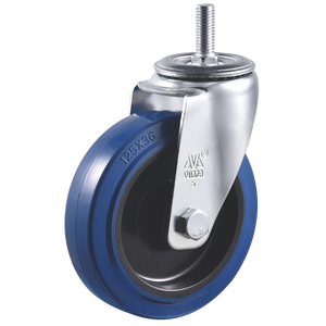 VIMA Universal Gummi 3.5"4"5"6"8" Bolzen Industrierollen Feststellbare Schwerlast Lenkrollen für Werkbänke - Product Image 5