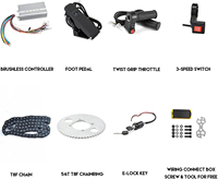 Kit moteur de kart pour moto électrique, 48V, 60V, 72V, 1600W, 2000W, 3000W, DIY MY1020