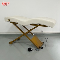 Meientai Lit de beauté électrique incurvé en métal pour cils et soins du visage, ensemble pour hôtel, salle de sport, salle de bain, réglable, haute qualité