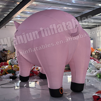 Wanjun Grand Modèle Personnalisé de Mascotte Publicitaire Gonflable, Modèle Animal Gonflable Sexy, Cochon Gonflable rose à vendre