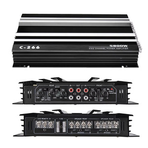 Amplificateur de puissance audio pour voiture VK C266 OEM 12V classe AB, 4 canaux, séparation, matériau aluminium, égaliseurs 50Hz-20KHz - Product Image 2