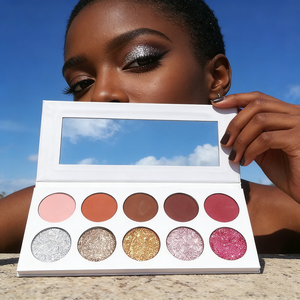 Palette Ombretti Diamantati 10 Colori, Illuminante Opaco, Ombretto Glitterato, Palette di Bellezza in Polvere, Cosmetico per Trucco - Product Image 1
