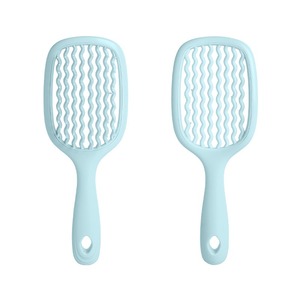 Nouvelle conception de peigne à cheveux creux en plastique, brosse à démêler les cheveux humides et secs, brosse à cheveux ventilée incurvée de haute qualité pour femmes - Product Image 5