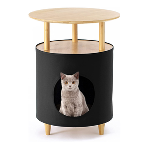 Combohome Wholesale Wooden Coffee Bedside Desk With Cat House Outdoor Home Office Furniture Small Bed Side Table