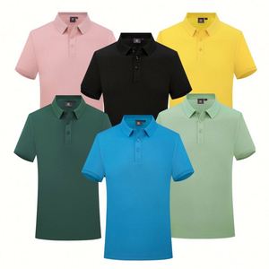 Diseño de Logotipo Personalizado, Camiseta Polo de Algodón Corto de Alta Calidad para Hombre, Secado Rápido, Unisex, Informal, para Golf, Diseño Multicolor para Pareja - Product Image 2