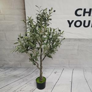 Dayanıklı çevre dostu paskalya noel yapay zeytin kapalı ev dekor için bonzai ağacı plastik saksı - Product Image 6