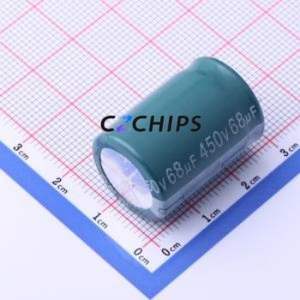 Condensateur électrolytique en aluminium à montage traversant EGX2WM680M25C36TS3, D18xL25mm 68uF 20% 450V 18mm - Product Image 1