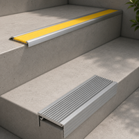 OEM Maßgefertigte L-förmige Aluminium-Treppenkantenprofile Rutschfeste Streifen Kantenschutz für Treppen/Stufen