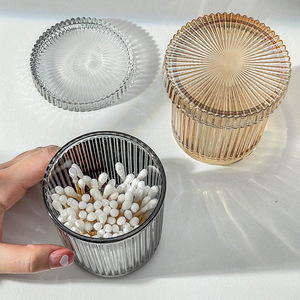 Gobelet en verre à rayures verticales avec couvercle pour boissons, café, thé, usage domestique, voyage, vaisselle - Product Image 3