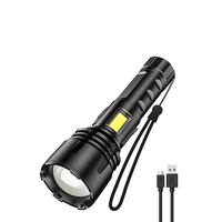 Senter LED Xhp70 Dapat Diredupkan Lampu Senter Zoom Cahaya Hangat/Cahaya Putih 5000k 2000 Lumens
