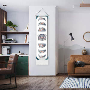 13*51 pollici Moon Phase Arazzi Appeso A Parete, pieno Ciclo di Crescita della Luna Banner Arazzo Da Parete In Cotone E Lino di Arte Della Parete - Product Image 6