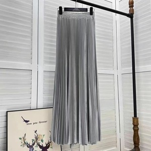 Nouvelle <span class=keywords><strong>Jupe</strong></span> <span class=keywords><strong>Plissée</strong></span> <span class=keywords><strong>Longue</strong></span> Maxi de Plus de 100 cm pour Femme, Style Coréen Décontracté Tout-Assorti, Taille Haute, Coupe Évasée - Product Image 3
