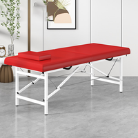 Table de massage professionnelle réglable en cuir PU, lit pliable avec repose-tête amovible, pour services de spa et beauté, portable pour salon