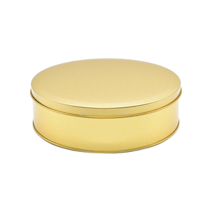 Barattolo Rotondo <span class=keywords><strong>in</strong></span> Metallo Color Oro per Dolci, Grado Alimentare, Fornitura Diretta dalla Fabbrica - Product Image 6