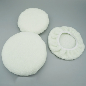 Almohadilla de pulido de lana de cordero de 3-10 pulgadas, cubierta de microfibra duradera para encerado y limpieza de coches - Product Image 1