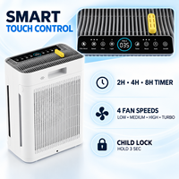 Purificateur d'air avec filtre HEPA H13, charbon actif, aromathérapie, design électrique portable, construction en plastique, fonctionnement silencieux, 300 m³/h