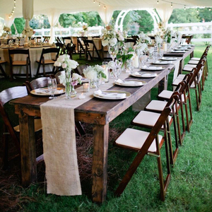 Mesas de granja y Banco para fiestas, eventos de madera de pino, comedor, Catering, Hotel - Product Image 6