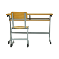 Meubles d'école modernes de haute qualité, ensemble de tables et de chaises doubles pour étudiants