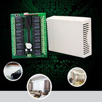 YET412PC+YET112D Interruptor de Control Remoto RF de 12 Canales, Transmisor y Receptor de 433MHz, DC 12V/24V, Código Fijo Aprendizable para Puertas Automáticas