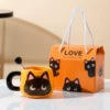 Black Kitten - Cup and Spoon Gift Box
