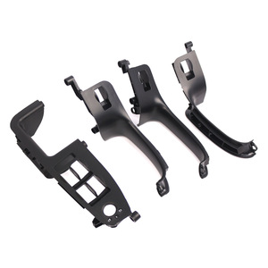 Poignées intérieures de porte Audi A4 B6 B7 2002-2008, noires, ABS, lot de quatre pièces, pièces de rechange - Product Image 1