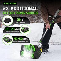 Souffleuse à neige électrique sans fil 21V, 12 pouces, sans balais, batterie 4.0Ah, autotractée, phare LED, autonomie de 60 minutes, DIY CE ETL