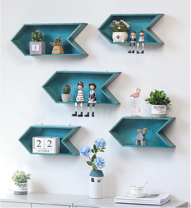 Estantes <span class=keywords><strong>flotantes</strong></span> montados en la pared de fábrica BSCI, estante de madera con flecha para estantes de madera decorativos para el hogar - Product Image 3