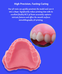 ฟันปลอมเรซิ่นสีชมพู3D ทันตกรรมเรซิ่นเหลว405nm สำหรับเครื่องพิมพ์ DLP LCD - Product Image 4