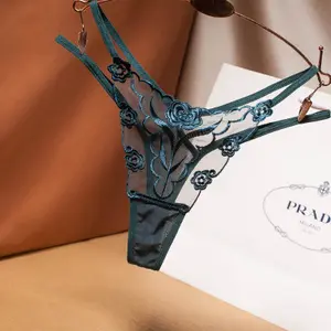 Heißer Verkauf Sexy Unterwäsche Für Frauen Sexy Spitze Stickerei Thongs Von Fabrik In USA