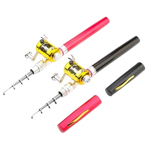 Nouvelle <span class=keywords><strong>canne</strong></span> à pêche télescopique en fibre de carbone ultra-légère de 20,5 cm et 52 g, format stylo de poche, pour la pêche à la crevette en lac et en ruisseau - Product Image 1