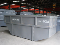 Bac à déchets en acier renforcé Q235B pour le recyclage des métaux ferreux, les débris de construction, bac à déchets personnalisable