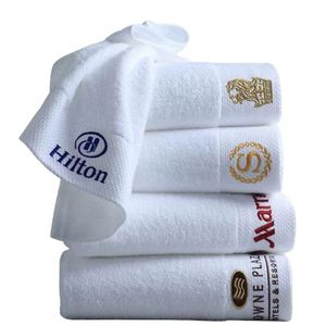 Ensembles de serviettes de luxe personnalisées avec logo, douces pour le bain, l'hôtel, le salon de beauté, le spa, la barbier, la plage, serviettes 100% coton, cadeau avec logo - Product Image 1