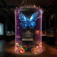 Écran holographique transparent Mesh Stage Performance.3D Holographic Projection Mesh Screen Hologram Outdoor Mesh