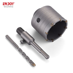 直径30mm-100mm SDS Plusシャンクホールソーセット、レンガコンクリートセメントストーンメタルプレートドリルビット用コンクリートホールビット - Product Image 2