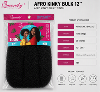 Dreadlocks synthétiques Springy Afro Kinky Twist Butterfly Locs de 12 pouces, 100g, double trame, pour femmes africaines