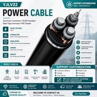 IEC 60502-2 Standard 8,7/15kV 3-adriges YJLV22 Aluminium-Mittelspannungskabel, armiert, STA XLPE, unterirdisches Direktverlegungskabel