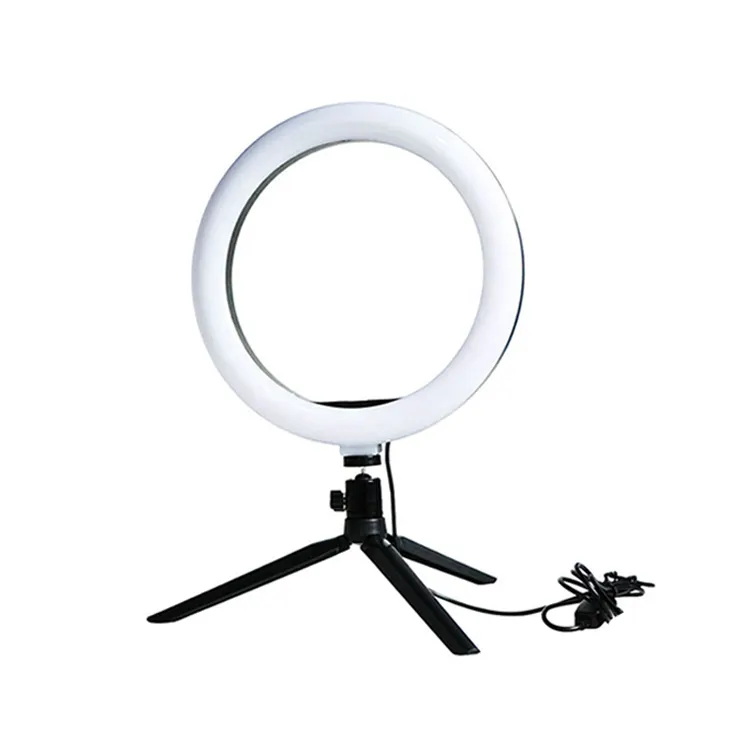 Neue Selfie OEM Niedrig preis Rad Video Les Fotografie Foto Handy Make Up Tragbare LED Ring Licht Lampe Mit Stativ